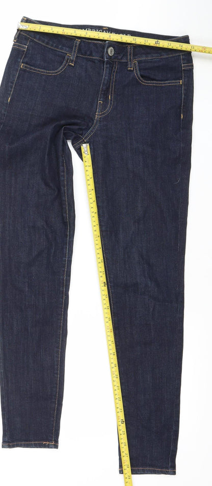 Womens UK Size 8 American Eagle Outfitters Slim Fit Skinny Blue Jeans
