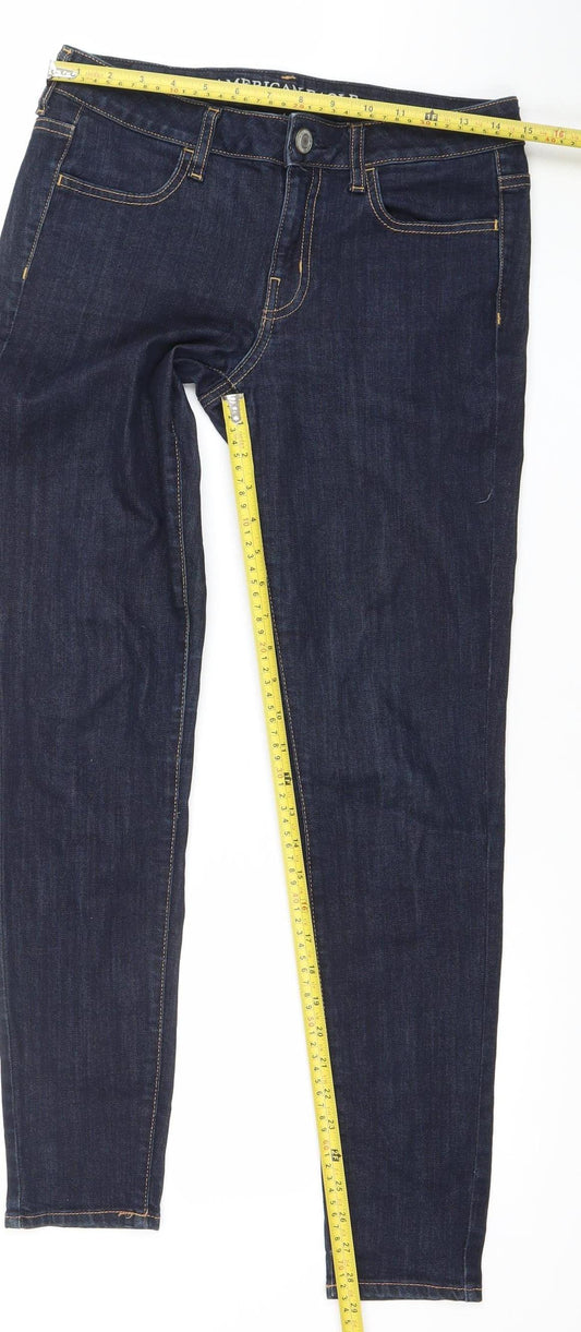 Womens UK Size 8 American Eagle Outfitters Slim Fit Skinny Blue Jeans