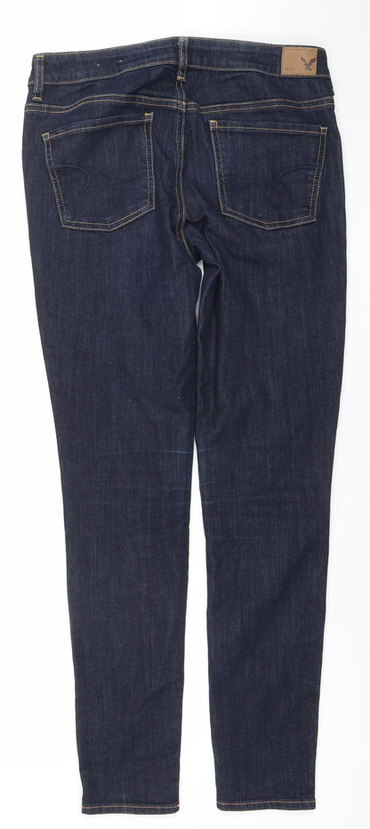 Womens UK Size 8 American Eagle Outfitters Slim Fit Skinny Blue Jeans