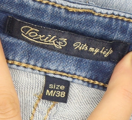 Womens UK Size M Texil3 Regular Fit Straight Blue Jeans