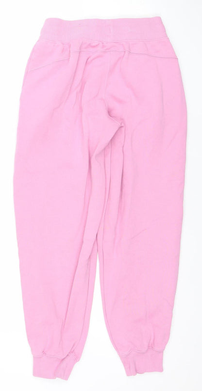 Puma Womens Pink XS Jogger Trousers Cotton Blend Sportswear