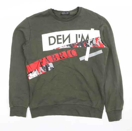 Womens UK Size M DEN I’M Green Pullover Sweatshirt
