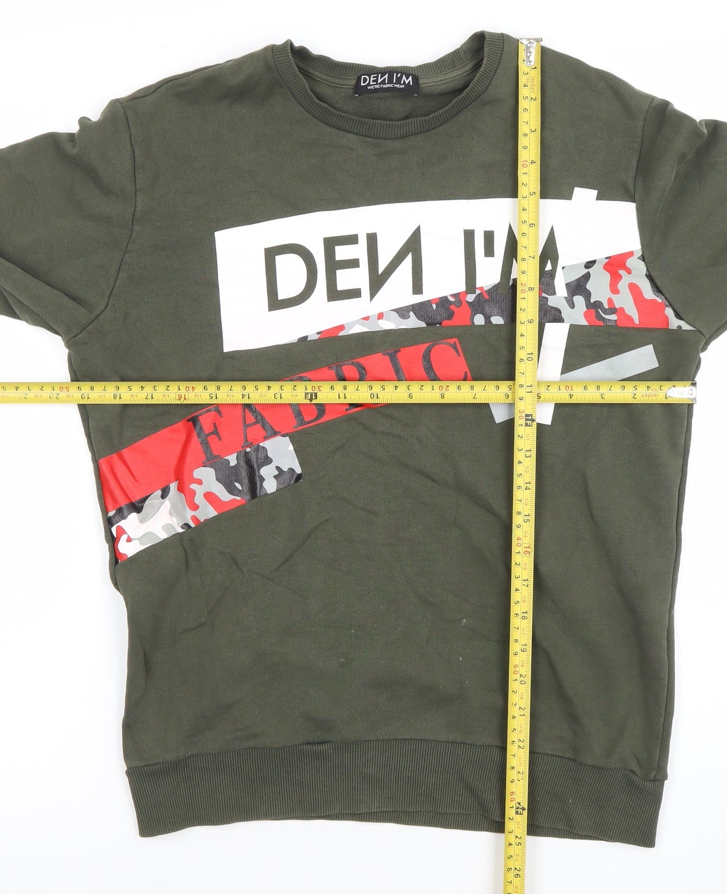 Womens UK Size M DEN I’M Green Pullover Sweatshirt