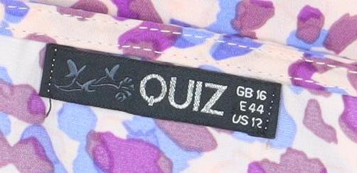 Quiz Women’s Multicoloured Animal Print Ruffle Midi Dress Size 16