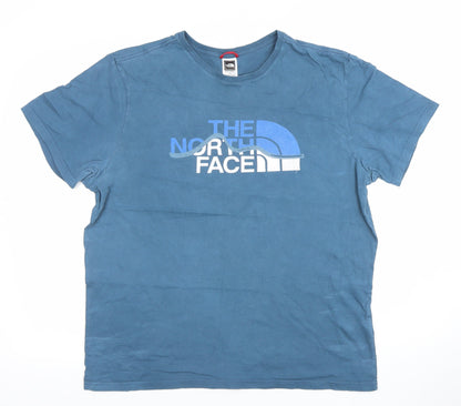 The North Face Men’s Blue Logo Graphic Cotton Crew Neck T-Shirt Size L