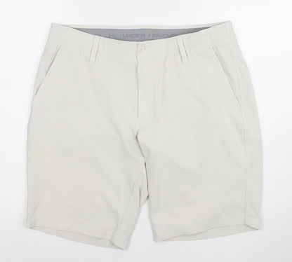 Under Armour Men's Beige Chino Shorts 36 Regular Fit Quick Dry