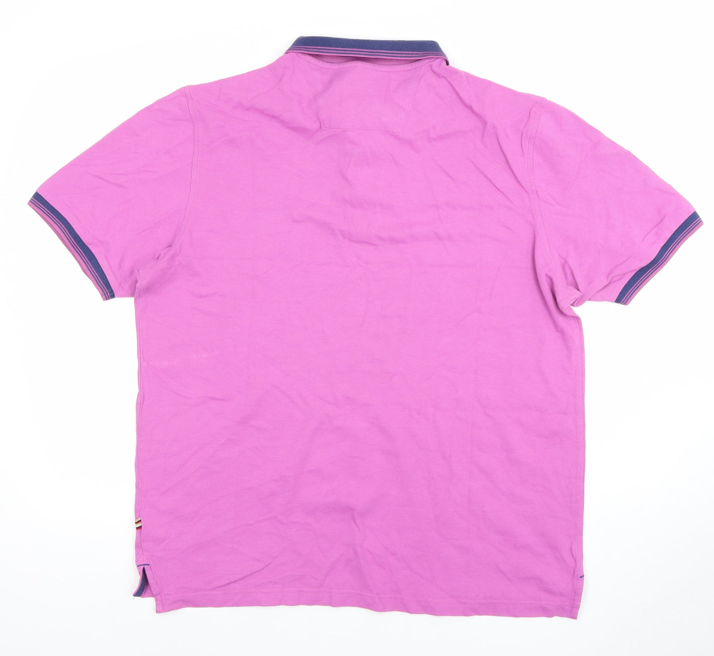 Andre Men's Pink XL Cotton Polo Shirt Classic Collared Short Sleeve