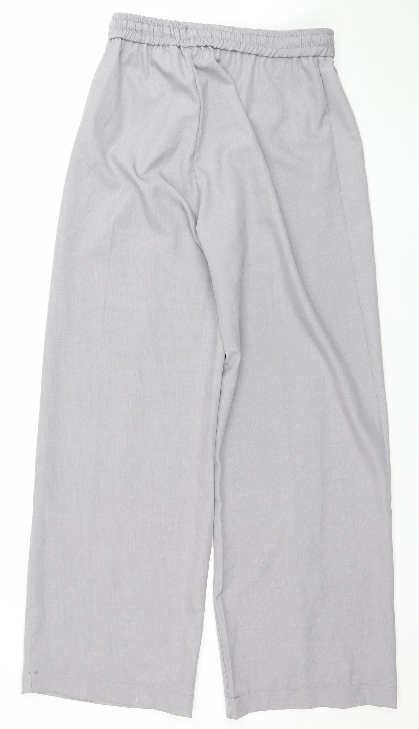 Womens UK Size L Zapara Relaxed Fit Wide-Leg Grey Trousers