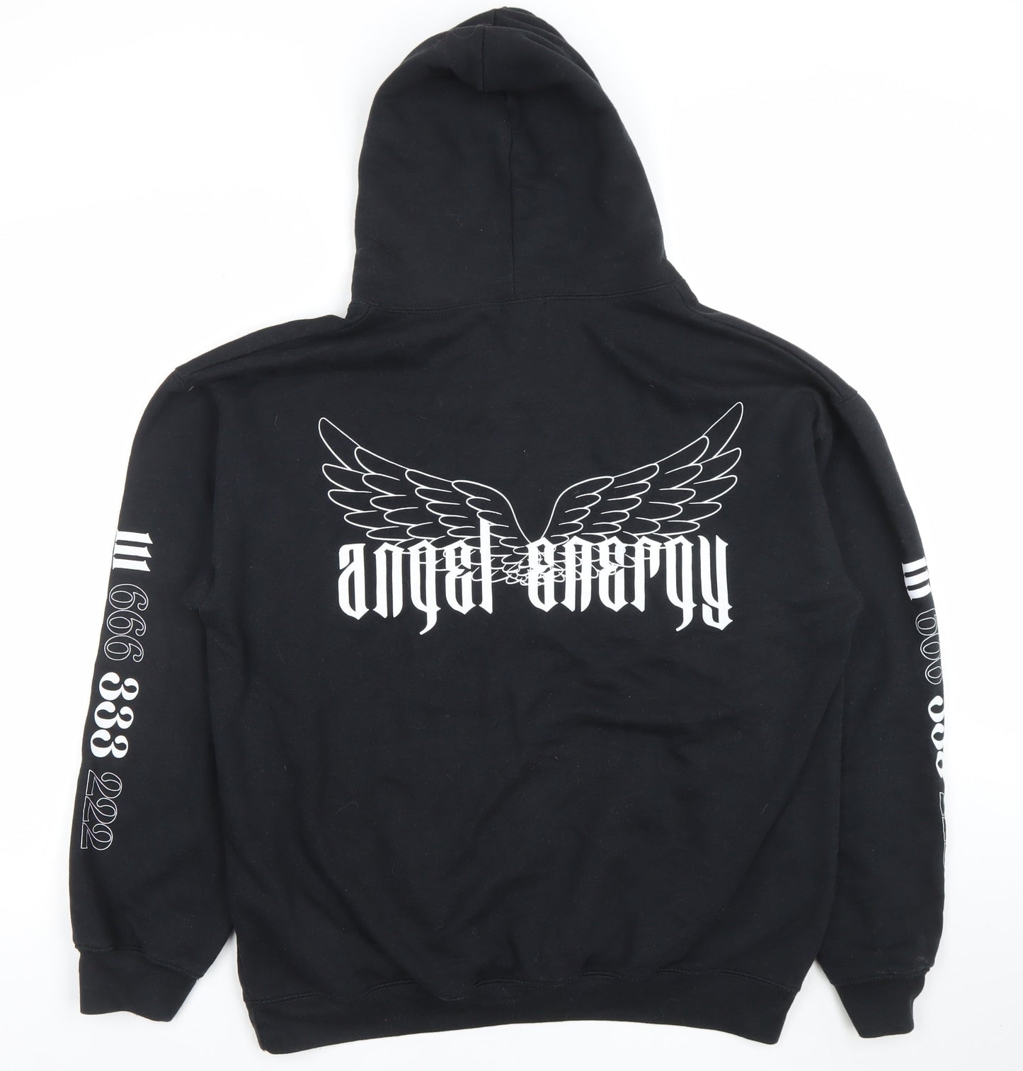 Mens UK Size M Boohoo Black Pullover Hoodie