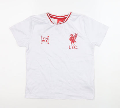 Liverpool FC Boys White Short Sleeve Jersey T-Shirt 7-8 Years