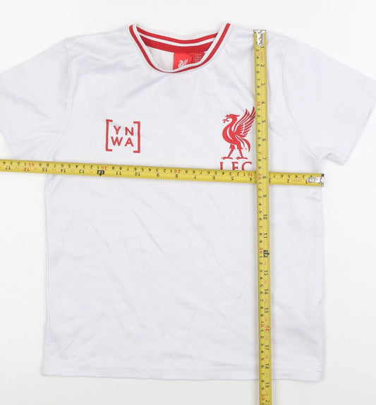 Liverpool FC Boys White Short Sleeve Jersey T-Shirt 7-8 Years