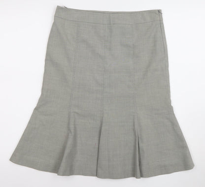 Oasis Women Grey Knee Length Trumpet Skirt Size 12