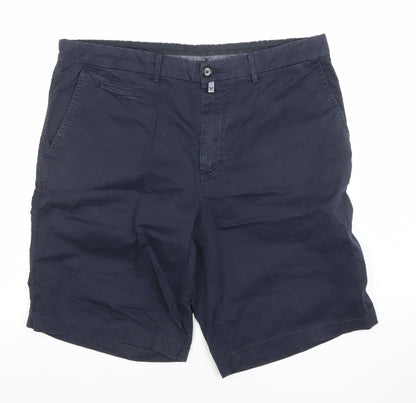 Avirex Men's Blue Bermuda Chino Shorts Size 38 Regular Fit