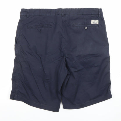 Avirex Men's Blue Bermuda Chino Shorts Size 38 Regular Fit