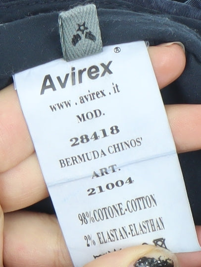 Avirex Men's Blue Bermuda Chino Shorts Size 38 Regular Fit