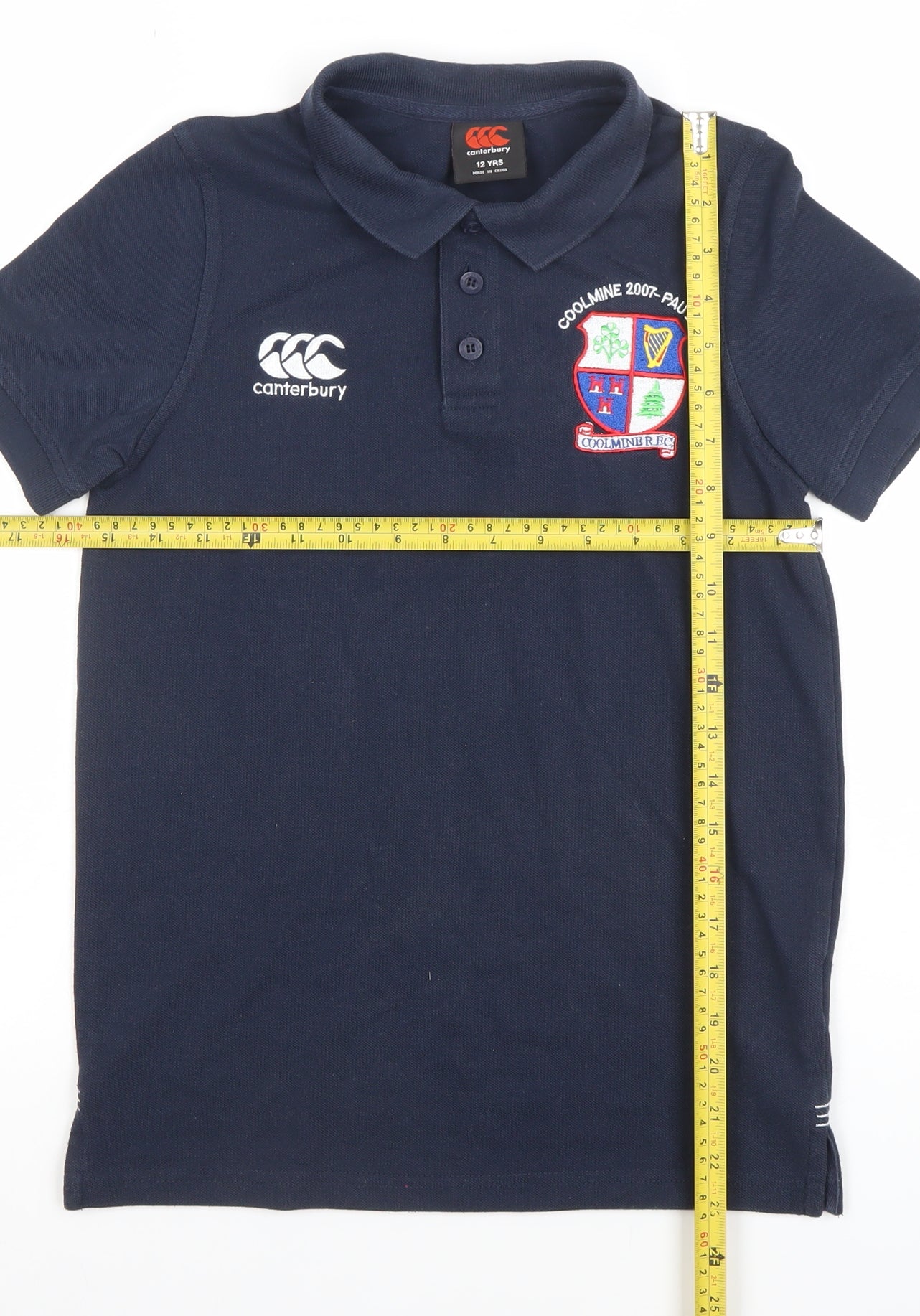 Boys UK Size 12 Years Canterbury Blue Basic Polo
