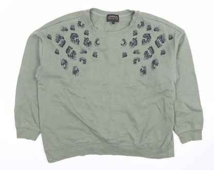 Womens UK Size L NEXT Green Pullover Sweatshirt