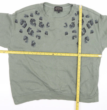 Womens UK Size L NEXT Green Pullover Sweatshirt