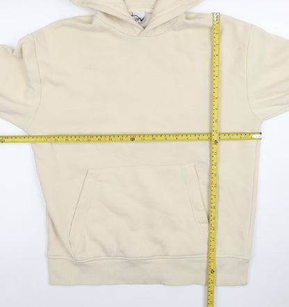 Womens UK Size M Zara Beige Pullover Hoodie