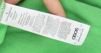 Mens UK Size S ASOS DESIGN Green Pullover Hoodie