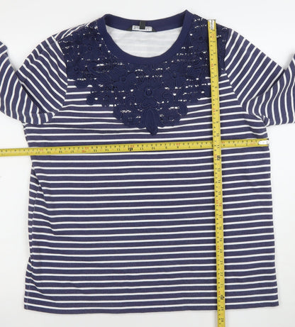 Womens UK Size 14 Bonmarché Blue Pullover Sweatshirt