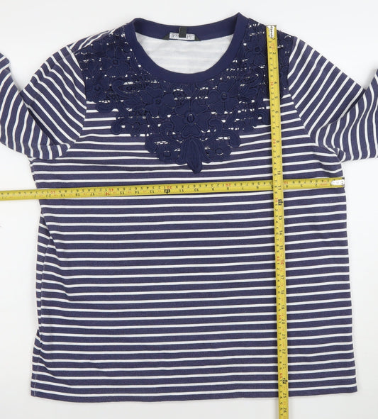 Womens UK Size 14 Bonmarché Blue Pullover Sweatshirt