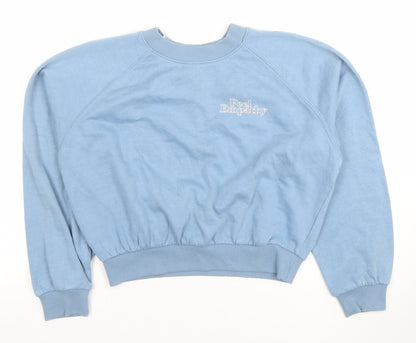 Womens UK Size XS H&M Divided Blue Pullover Sweatshirt