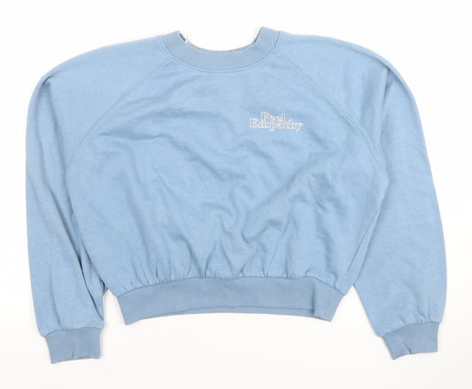 Womens UK Size XS H&M Divided Blue Pullover Sweatshirt