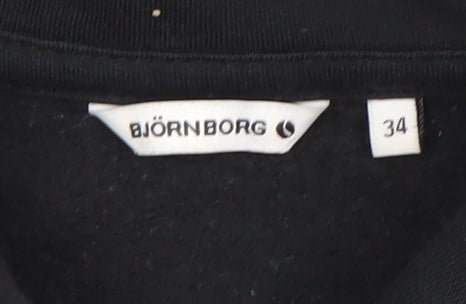 Womens UK Size 6 Björn Borg Black Full Zip Hoodie