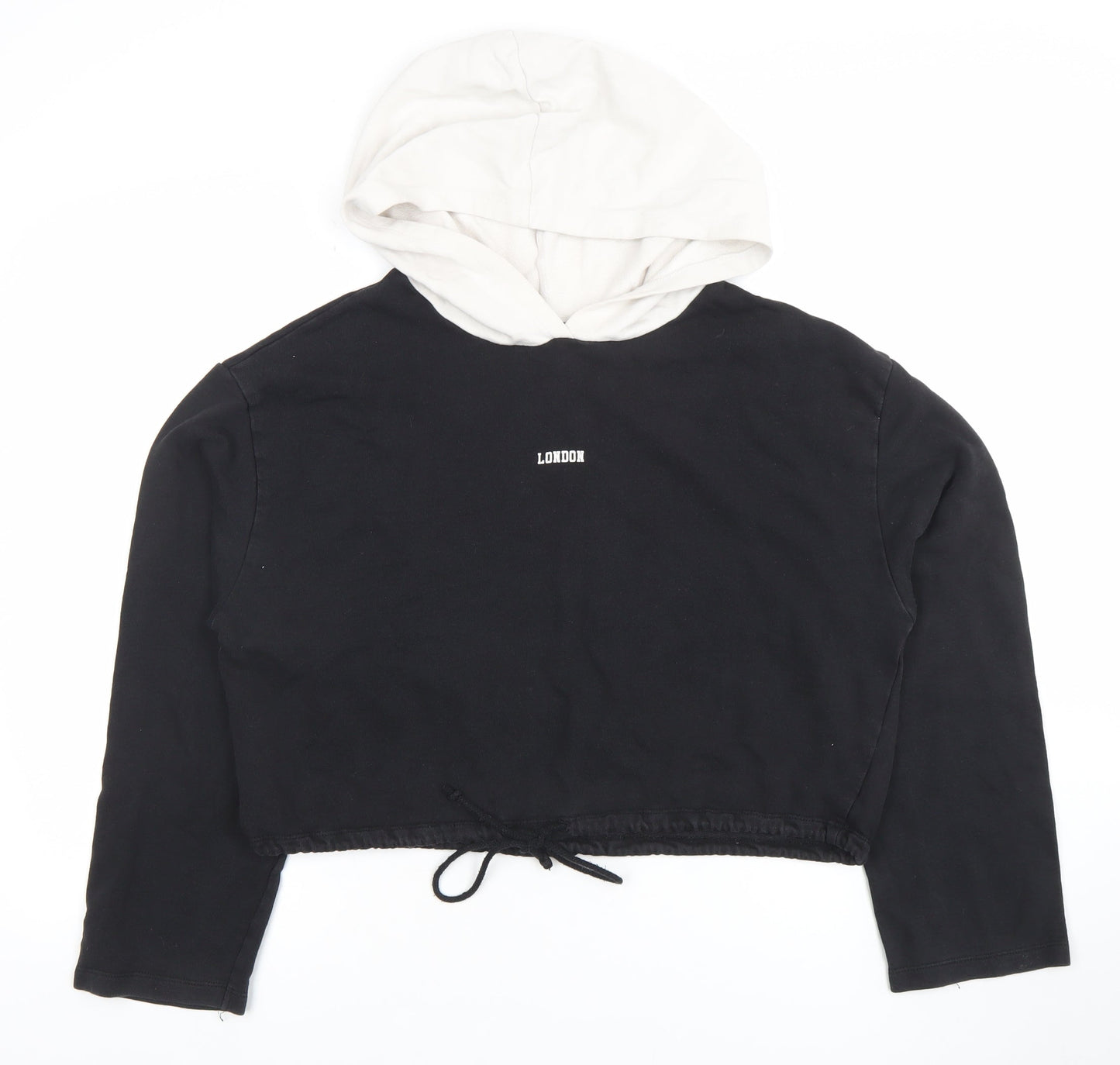 Womens UK Size 10 Zara Black Pullover Hoodie