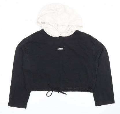 Womens UK Size 10 Zara Black Pullover Hoodie