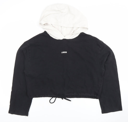 Womens UK Size 10 Zara Black Pullover Hoodie