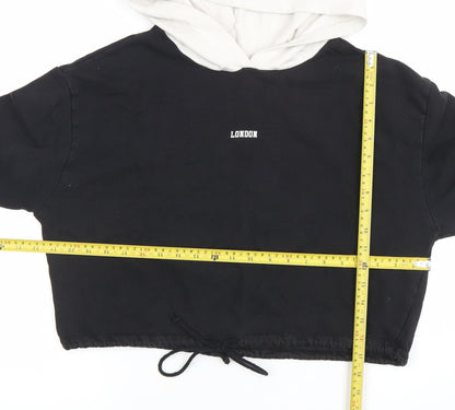 Womens UK Size 10 Zara Black Pullover Hoodie