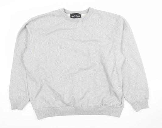 Zara Men’s Grey Cotton Blend Pullover Sweatshirt Size S