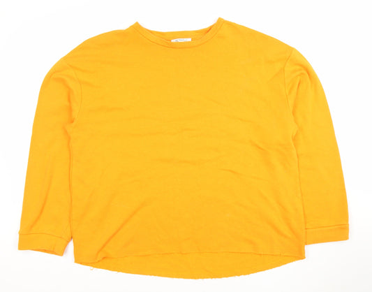 Womens UK Size S Zara Trafaluc Yellow Pullover Sweatshirt