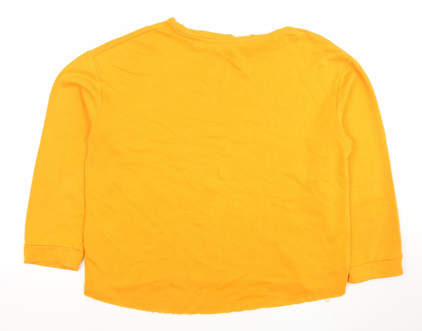 Womens UK Size S Zara Trafaluc Yellow Pullover Sweatshirt