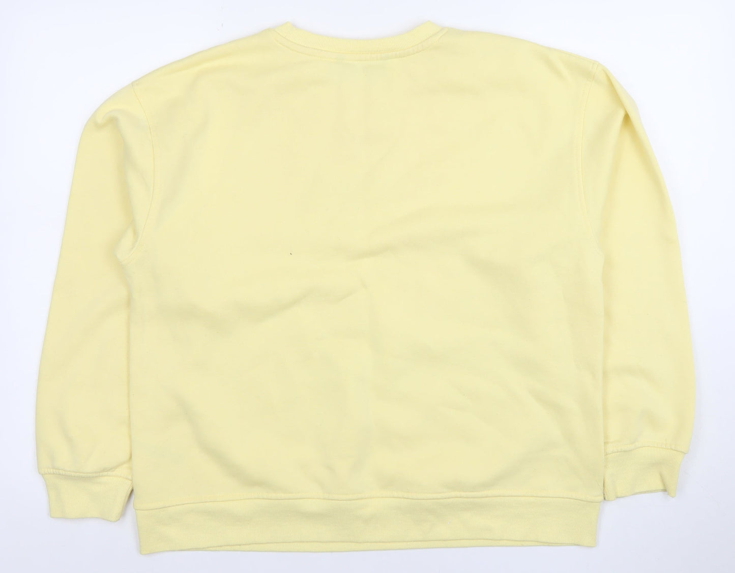 Dunnes Women Yellow Lisbon Print Pullover Sweatshirt Size M