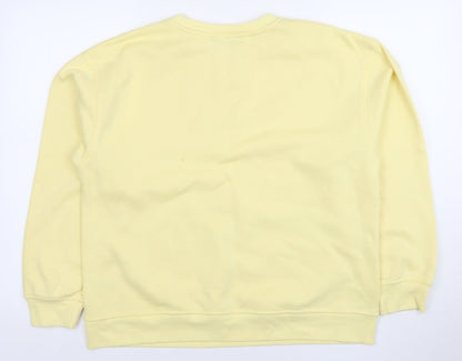 Dunnes Women Yellow Lisbon Print Pullover Sweatshirt Size M
