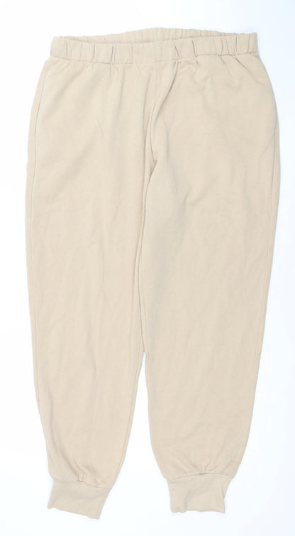 H&M Divided Women Beige XL Jogger Sweatpants - Cotton Blend