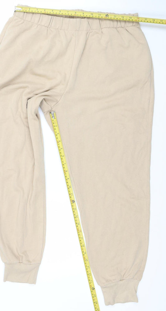 H&M Divided Women Beige XL Jogger Sweatpants - Cotton Blend