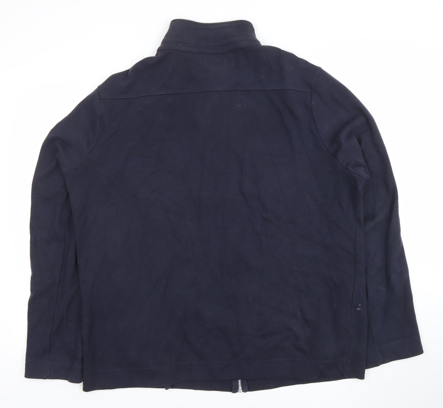 Mens UK Size L River Island Blue Full Zip Sweatshirt
