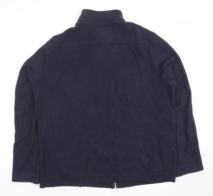 Mens UK Size L River Island Blue Full Zip Sweatshirt