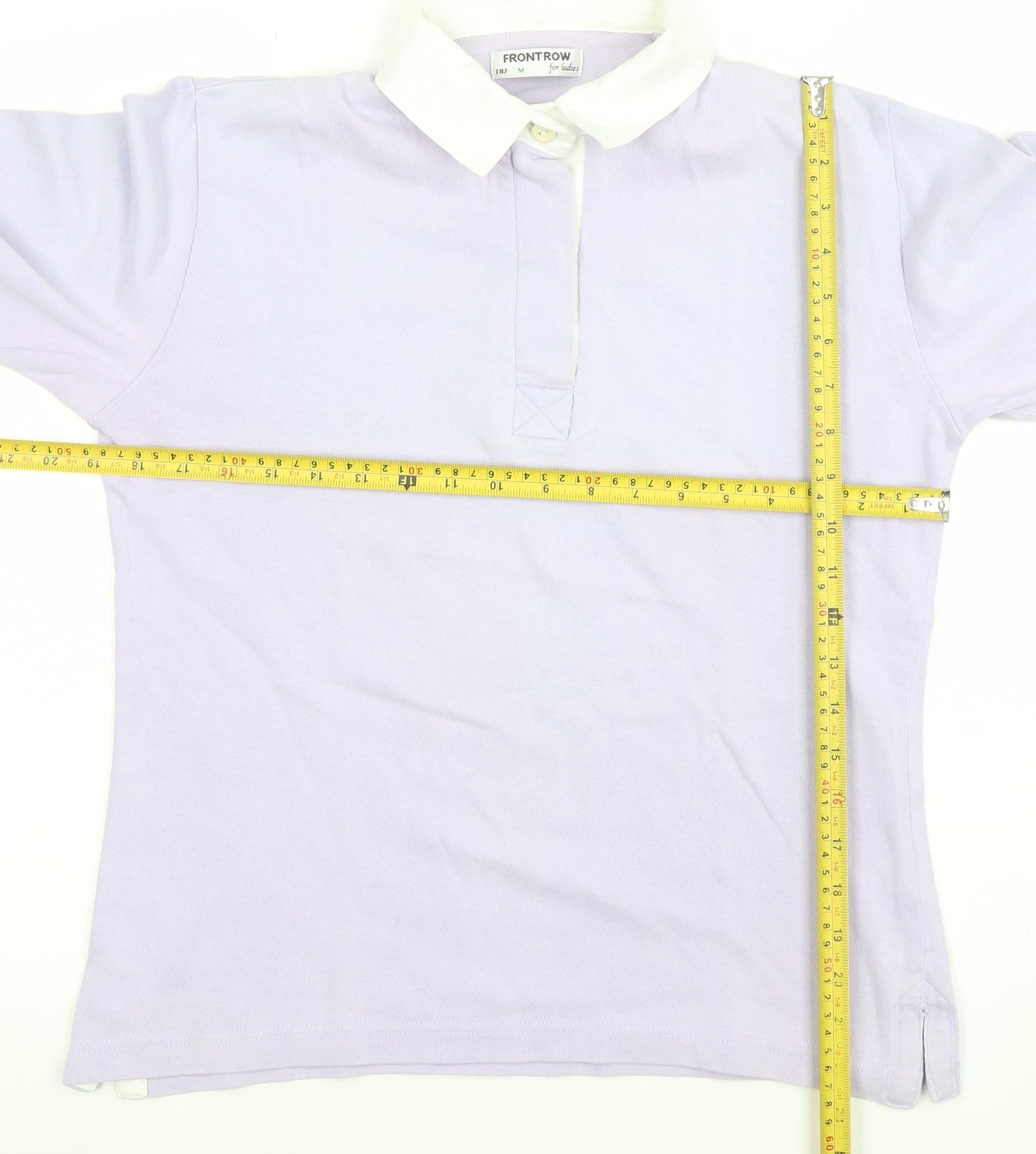 Womens UK Size M Front Row Purple Henley Sweatshirt