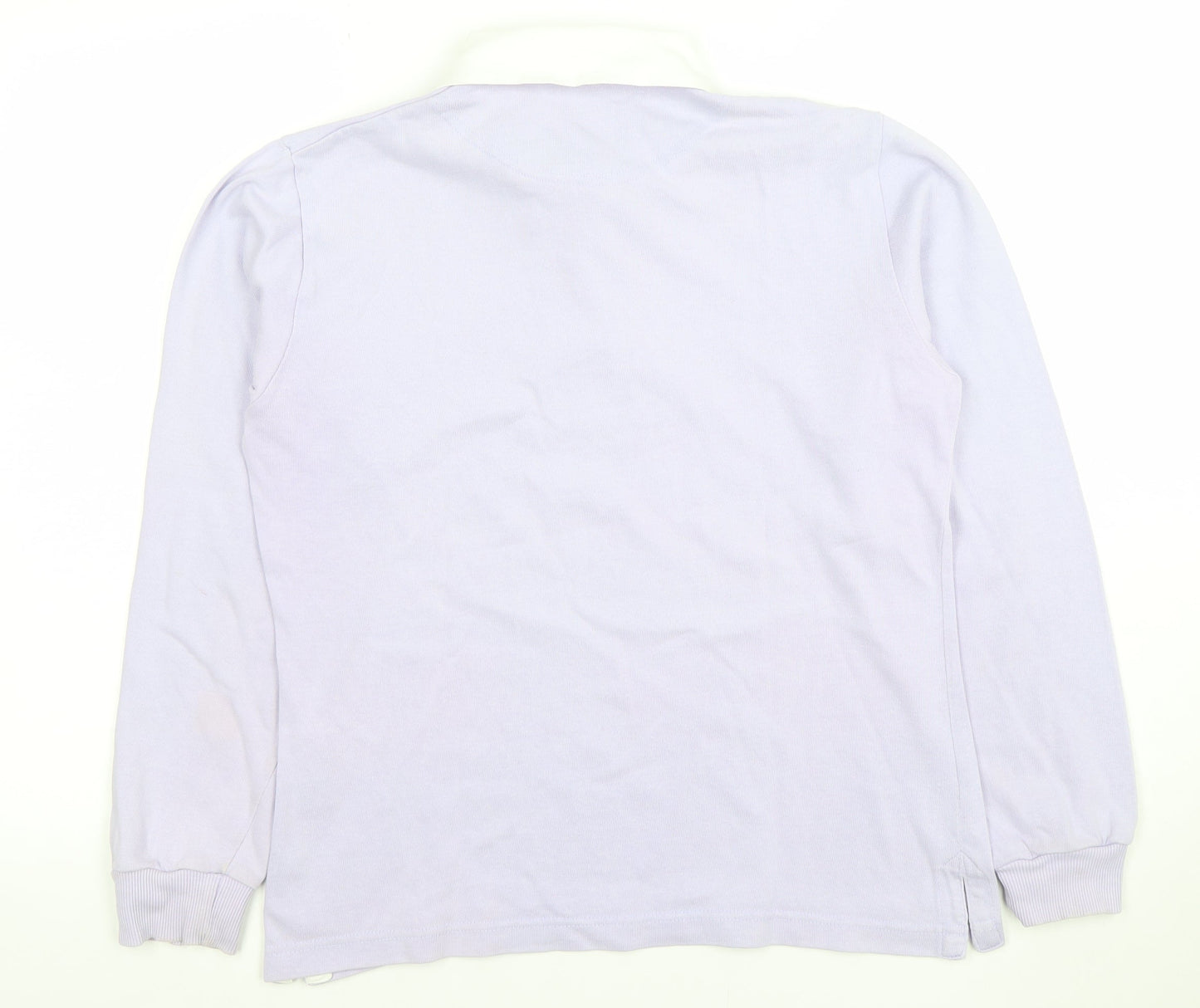 Womens UK Size M Front Row Purple Henley Sweatshirt