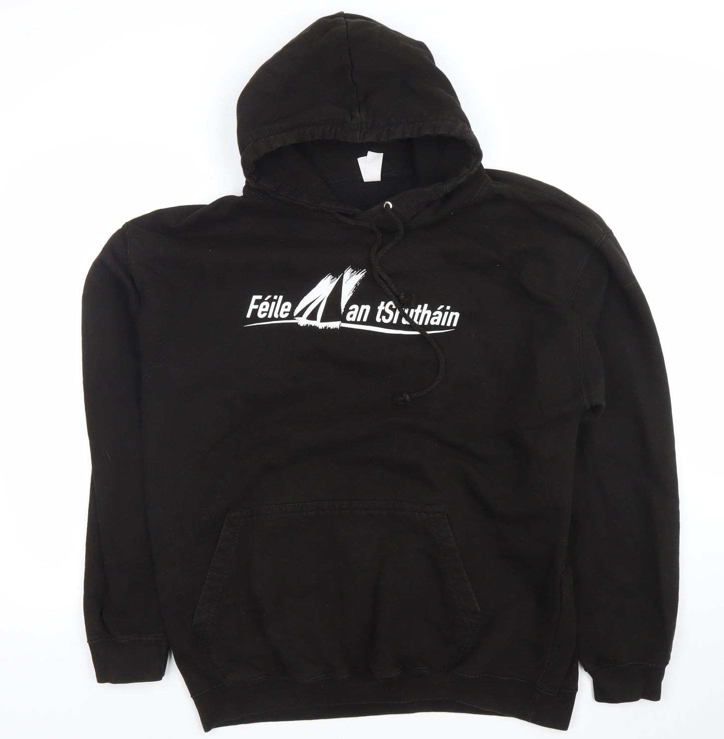 Mens UK Size XL JustHoods by AWDis Black Pullover Hoodie