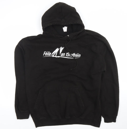 Mens UK Size XL JustHoods by AWDis Black Pullover Hoodie