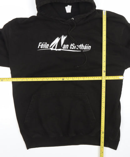 Mens UK Size XL JustHoods by AWDis Black Pullover Hoodie