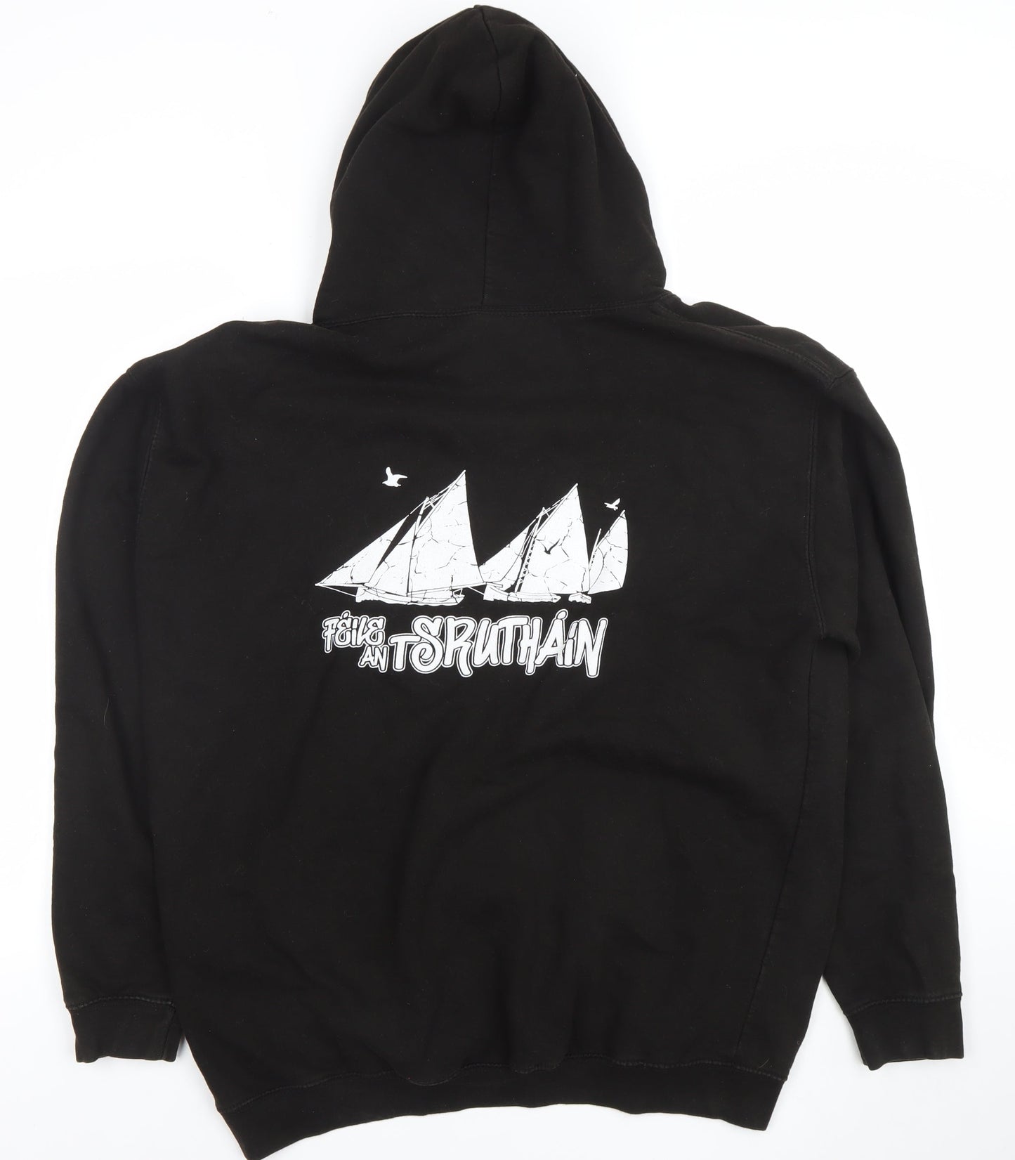 Mens UK Size XL JustHoods by AWDis Black Pullover Hoodie