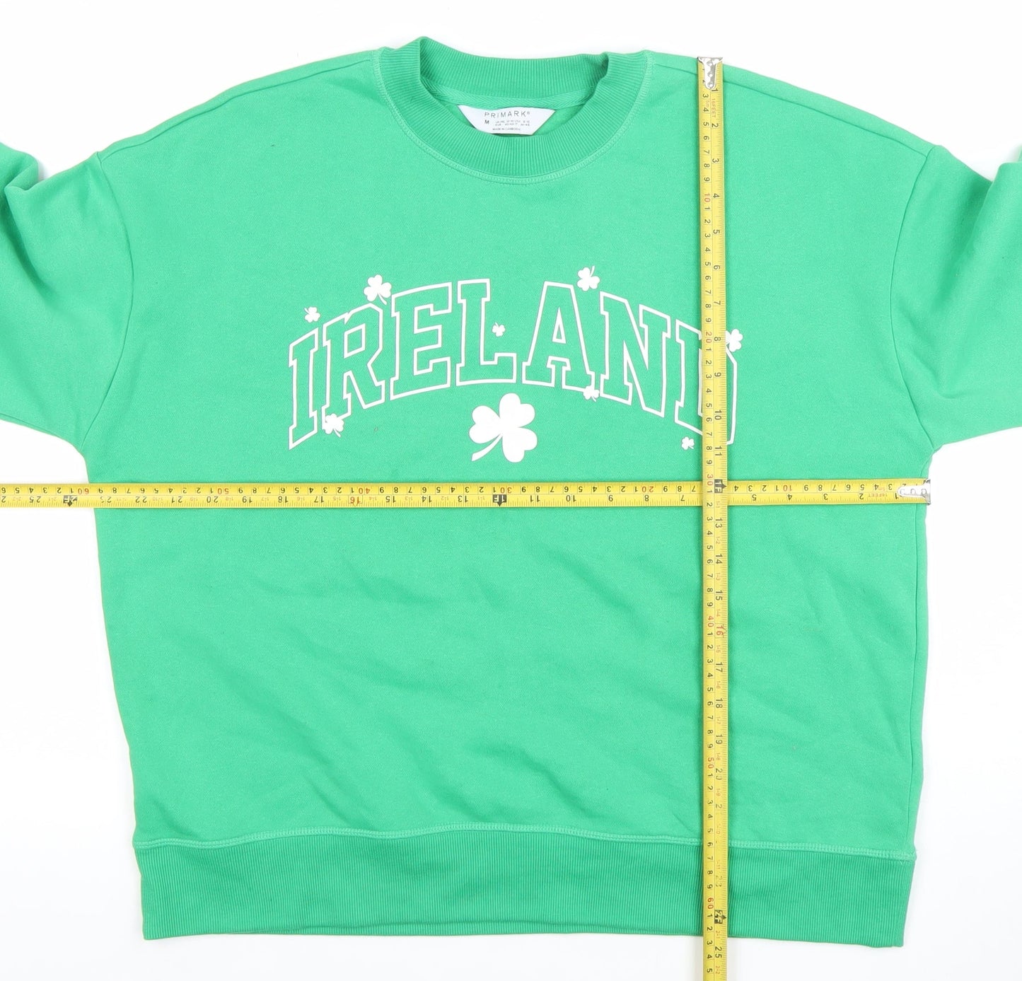 Womens UK Size M Primark Green Pullover Sweatshirt