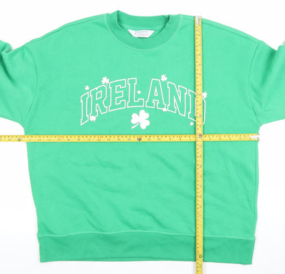 Womens UK Size M Primark Green Pullover Sweatshirt